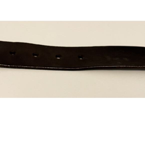 Fossil Black Leather Belt Silvertone Buckle Mens Size 40 Business Casual - Picture 9 of 12